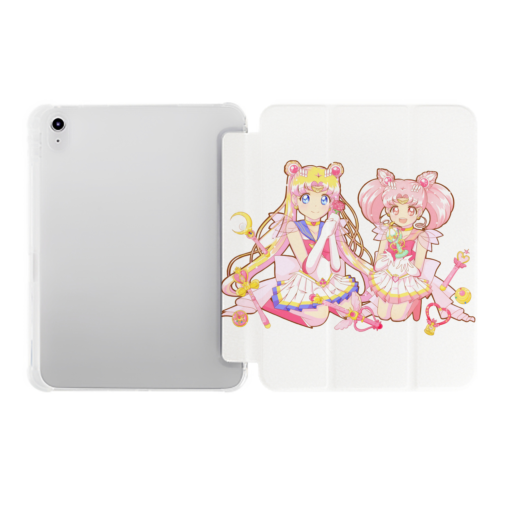 （画像用） 美少女戦士セーラームーン 月野 うさぎ つきの うさぎ Sailor Moon Tsukino Usagi IPad ケース ペン収納付き 三つ折りスタンド PUレザー×シリコン 対応機種9.5/10.5/10.9インチ